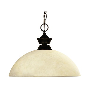 Challenger/Riviera - 1 Light Pendant in Classical Style - 14 Inches Wide by 11 Inches High