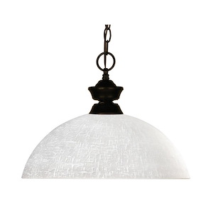 Riviera - 1 Light Pendant in Billiard Style - 14 Inches Wide by 11 Inches High