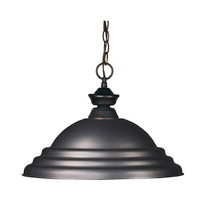 Riviera - 1 Light Pendant in Billiard Style - 16 Inches Wide by 10 Inches High