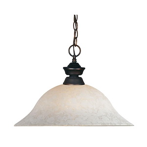 Shark - 1 Light Pendant in Classical Style - 16 Inches Wide by 12 Inches High