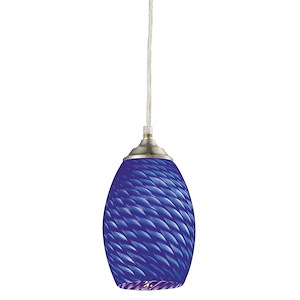Jazz - 1 Light Mini Pendant in Seaside Style - 5 Inches Wide by 8 Inches High - 341543