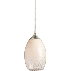 Jazz - 1 Light Mini Pendant in Seaside Style - 5 Inches Wide by 8 Inches High