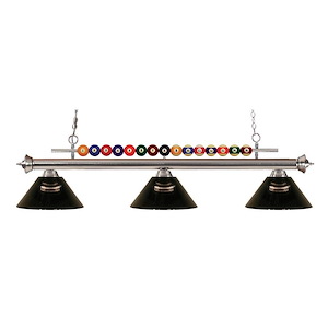 Shark - 3 Light Island/Billiard in Billiard Style - 16 Inches Wide by 15 Inches High - 1222105