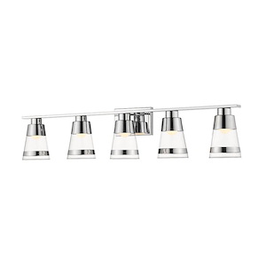 Ethos - 40W 5 LED Bath Vanity in Contemporary Style - 40 Inches Wide by 8.3 Inches High