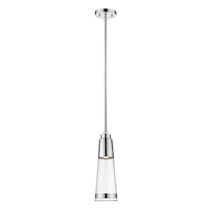 Ethos - 10W 1 LED Pendant in Contemporary Style - 4.6 Inches Wide by 14.7 Inches High