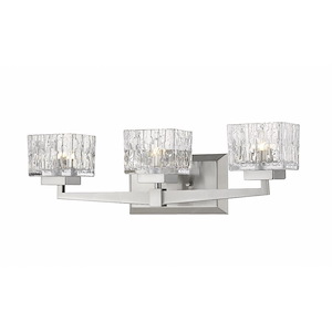 Rubicon - 3 Light Bath Vanity in Metropolitan Style - 22 Inches Wide by 6.5 Inches High