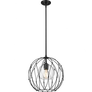 Elle - 1 Light Pendant In Transitional Style-16.5 Inches Tall and 16 Inches Wide - 1096957