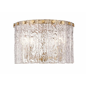 Glacier - 3 Light Flush Mount In Contemporary Style-8 Inches Tall and 12.5 Inches Wide