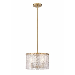 Glacier - 3 Light Pendant In Contemporary Style-9 Inches Tall and 12.5 Inches Wide