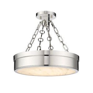 Anders - 30W 1 LED Semi-Flush Mount In Mid-Century Modern Style-13.75 Inches Tall and 15 Inches Wide - 1298309