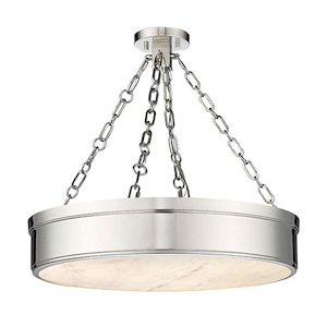 Anders - 24W 3 LED Semi-Flush Mount In Mid-Century Modern Style-21.25 Inches Tall and 22 Inches Wide