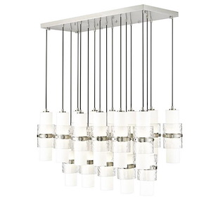 Cayden - 17 Light Linear Chandelier In Modern Style-16.75 Inches Tall and 18 Inches Wide