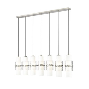 Cayden - 7 Light Linear Chandelier In Modern Style-16.75 Inches Tall and 4.75 Inches Wide