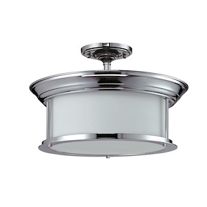 Sonna - 3 Light Semi-Flush Mount in Seaside Style - 15.5 Inches Wide by 10 Inches High