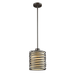 Zinnia - 1 Light Mini Pendant in Urban Style - 6 Inches Wide by 7.75 Inches High