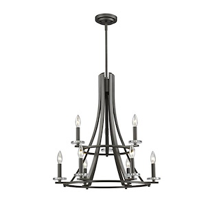Verona - 9 Light Chandelier in Urban Style - 25 Inches Wide by 27 Inches High