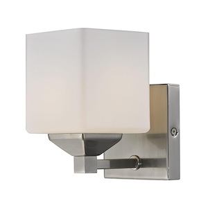 Quube - 1 Light Bath Vanity in Architectural Style - 4.25 Inches Wide by 6.75 Inches High