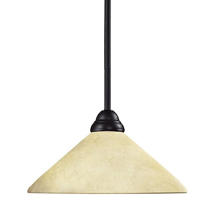 Riviera - 1 Light Pendant in Billiard Style - 14 Inches Wide by 12 Inches High