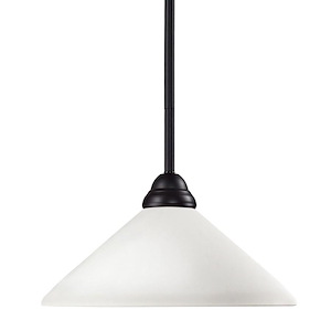 Riviera - 1 Light Pendant in Billiard Style - 14 Inches Wide by 10 Inches High