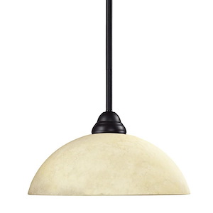 Cobra - 1 Light Pendant in Billiard Style - 14 Inches Wide by 8 Inches High