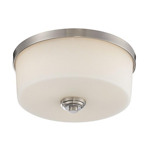 Lamina - 3 Light Flush Mount in Restoration Style - 13.88 Inches Wide by 6.38 Inches High