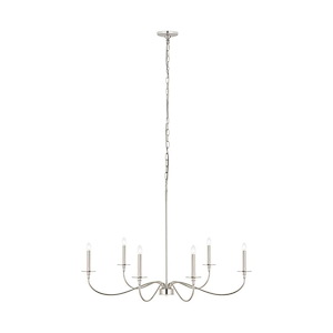 Arrington - 6 Light Chandelier in Restoration Style - 42 Inches Wide by 29 Inches High - 1047632