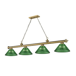 Cordon - 4 Light Billiard In Traditional and Classical Style-18.75 Inches Tall and 14 Inches Wide