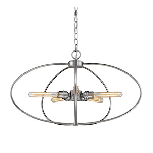 Persis - 5 Light Pendant in Utilitarian Style - 28.25 Inches Wide by 16.13 Inches High