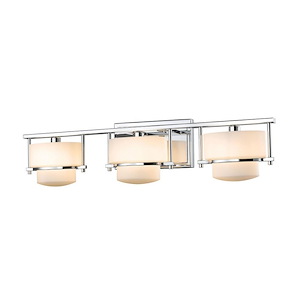 Porter - 3 Light Bath Vanity in Art Moderne Style - 25 Inches Wide by 6.25 Inches High - 1222551