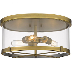 Callista - 3 Light Flush Mount In Transitional Style-8 Inches Tall and 16.5 Inches Wide