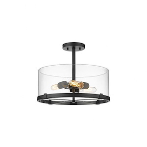 Callista - 3 Light Semi-Flush Mount In Transitional Style-13.5 Inches Tall and 16.5 Inches Wide