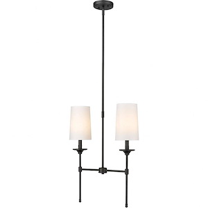 Emily - 2 Light Chandelier In Transitional Style-24 Inches Tall and 5.5 Inches Wide - 1222572