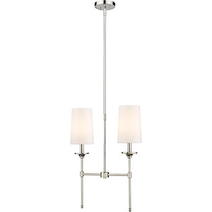 Emily - 2 Light Chandelier In Transitional Style-24 Inches Tall and 5.5 Inches Wide
