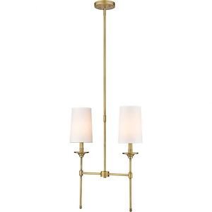 Emily - 2 Light Chandelier In Transitional Style-24 Inches Tall and 5.5 Inches Wide - 1222573