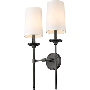 Emily - 2 Light Wall Sconce In Transitional Style-24 Inches Tall and 5.5 Inches Wide