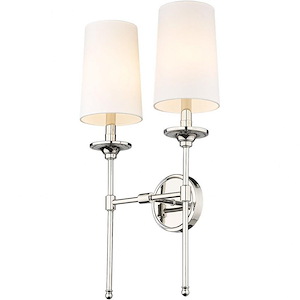 Emily - 2 Light Wall Light In Transitional Style-24 Inches Tall and 5.5 Inches Wide - 1222681