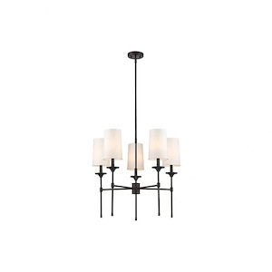 Emily - 5 Light Chandelier In Traditional Style-25.5 Inches Tall and 28 Inches Wide - 1113080