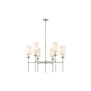 Emily - 6 Light Chandelier In Transitional Style-25.5 Inches Tall and 38 Inches Wide