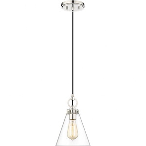 Harper - 1 Light Pendant In Transitional Style-11.5 Inches Tall and 8 Inches Wide - 1096986