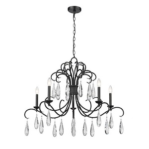 Amara - 5 Light Chandelier In Contemporary Style-22.25 Inches Tall and 38 Inches Wide