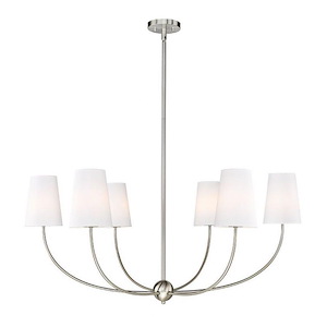 Shannon - 6 Light Chandelier In Traditional Style-19.25 Inches Tall and 42 Inches Wide - 1298316