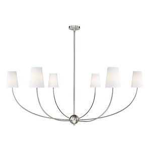 Shannon - 6 Light Chandelier In Traditional Style-25.75 Inches Tall and 62 Inches Wide