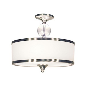 Cosmopolitan - 3 Light Semi-Flush Mount in Classical Style - 15.5 Inches Wide by 14.25 Inches High