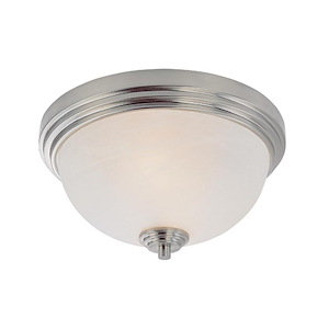 Chelsey - 2 Light Flush Mount in Art Moderne Style - 12 Inches Wide by 6.38 Inches High - 342169
