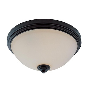 Chelsey - 3 Light Flush Mount in Utilitarian Style - 14 Inches Wide by 6.5 Inches High