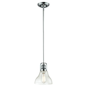 Forge - 1 Light Mini Pendant in Utilitarian Style - 7.5 Inches Wide by 9.5 Inches High