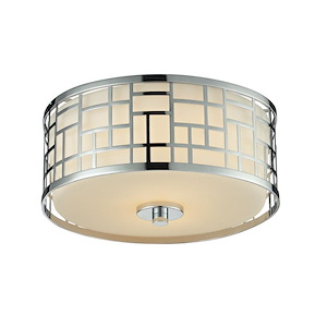 Elea - 2 Light Flush Mount in Fusion Style - 11.75 Inches Wide by 6 Inches High
