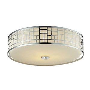 Elea - 3 Light Flush Mount in Fusion Style - 20.5 Inches Wide by 6.5 Inches High