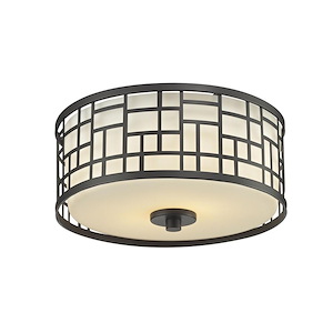 Elea - 2 Light Flush Mount in Fusion Style - 11.75 Inches Wide by 6 Inches High