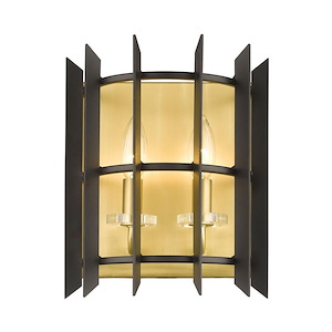 Haake - 2 Light Wall Sconce in Fusion Style - 5.25 Inches Wide by 11 Inches High
